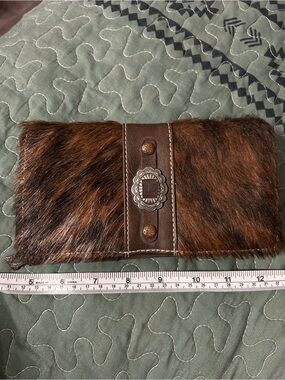 Trinity Ranch hair on hide Wallet clutch